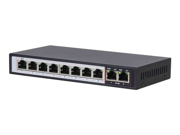 Extralink EX.14312, Hallitsematon, L2, Gigabit Ethernet (10/100/1000), Power over Ethernet -tuki musta