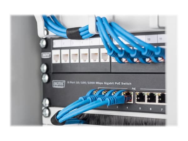 DIGITUS Professional DN-95317 - Switch - ohanterad - 8 x 10/100/1000 (PoE) - väggmonterbar - PoE