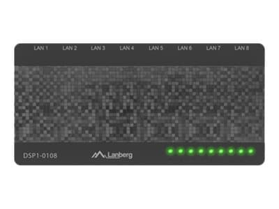 Lanberg DSP1-0108 - Switch - ikke-styrt - 8 x 10/100 - stasjonær
