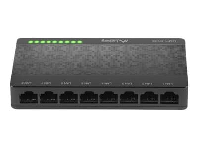 Lanberg DSP1-0108 - Switch - ikke-styrt - 8 x 10/100 - stasjonær