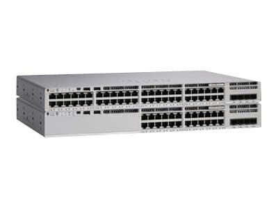 Cisco Catalyst 9200L - Network Advantage - switch - L3 - 48 x 10/100/1000 + 4 x 10 Gigabit SFP+ (opplenke) - rackmonterbar Grå