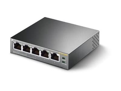 TP-Link TL-SF1005P - Switch - ohanterad - 5 x 10/100 (4 PoE) - skrivbordsmodell - PoE (67 W)