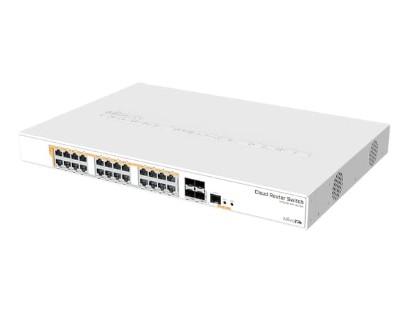 MikroTik Cloud Router Switch CRS328-24P-4S+RM - Switch - L3 - Administreret - 24 x 10/100/1000 (PoE) + 4 x 10 Gigabit SFP+ - monterbar på stativ - Po