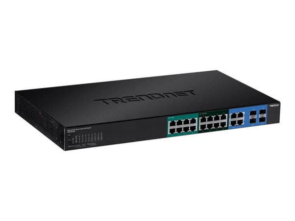 Trendnet TPE-204US, Hallittu, L2/L3/L4, Gigabit Ethernet (10/100/1000), Power over Ethernet -tuki, Telineasennus, 1U musta