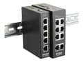 Miniatyrbild 3 av 5: D-Link DIS 100E-8W - Switch - ohanterad - 8 x 10/100 - DIN-skenmonterbar, väggmonterbar - likström