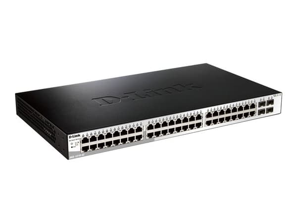 D-Link Web Smart DGS-1210-52 - Switch - Styrt - 48 x 10/100/1000 + 4 x Gigabit SFP - stasjonær, rackmonterbar