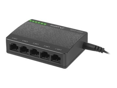 Lanberg DSP1-0105, Hallitsematon, Fast Ethernet (10/100) musta