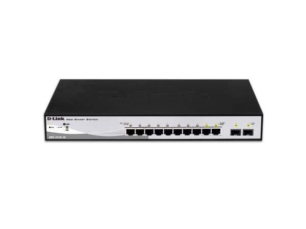 D-Link Smart+ DGS-1210-10 - Switch - Administrerad - 8 x 10/100/1000 + 2 x SFP - skrivbordsmodell, rackmonterbar