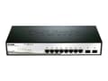 Miniatyrbild 1 av 5: D-Link Smart+ DGS-1210-10 - Switch - Administrerad - 8 x 10/100/1000 + 2 x SFP - skrivbordsmodell, rackmonterbar