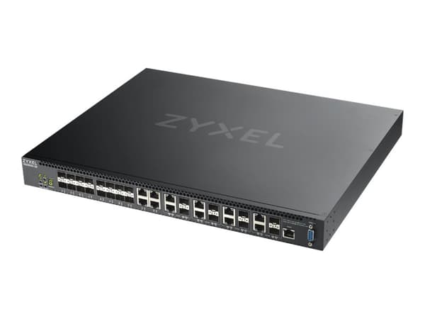 Zyxel XS3800-28 - Switch - L2+ - Administrator - 4 x 10GBase-T + 16 x 10 Gigabit SFP+ + 8 x kombo 10 Gigabit SFP+ - monterbar på stativ Sort