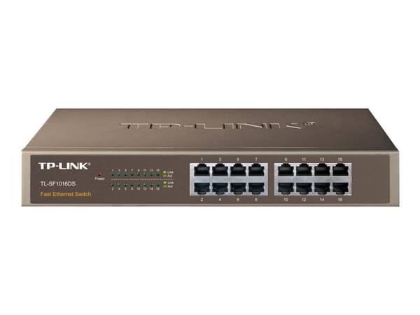 TP-Link TL-SF1016DS, Fast Ethernet (10/100), Telineasennus