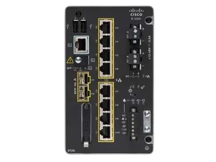 Cisco Catalyst IE3300 Rugged Series - Network Essentials - switch - Styrt - 10 x 10/100/1000 + 2 x SFP - DIN-skinnemonterbar - DC power
