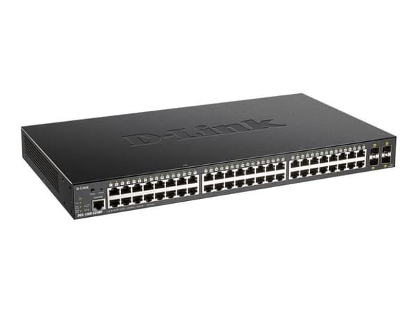 D-Link DGS 1250-52XMP - Switch - L3 Lite - smart - 48 x 10/100/1000 (PoE) + 4 x 10 Gigabit SFP+ - rackmonterbar - PoE (370 W)