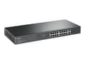 Miniatyrbilde 1 av 5: TP-Link JetStream TL-SG1218MPE - Switch - smart - 16 x 10/100/1000 (PoE+) + 2 x Gigabit SFP - rackmonterbar - PoE+ (192 W) - AC 100 - 240 V