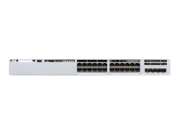 Cisco Catalyst 9300L - Network Essentials - switch - L3 - Administrerad - 24 x 10/100/1000 (PoE+) + 4 x gigabit SFP (upplänk) - rackmonterbar - PoE+