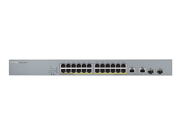 Zyxel GS1350-26HP - Switch - smart - 24 x 10/100/1000 (PoE+) + 2 x kombo Gigabit SFP (opplink) - stasjonær, rackmonterbar - PoE+ (375 W)