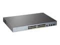 Miniatyrbilde 2 av 5: Zyxel GS1350-26HP - Switch - smart - 24 x 10/100/1000 (PoE+) + 2 x kombo Gigabit SFP (opplink) - stasjonær, rackmonterbar - PoE+ (375 W)