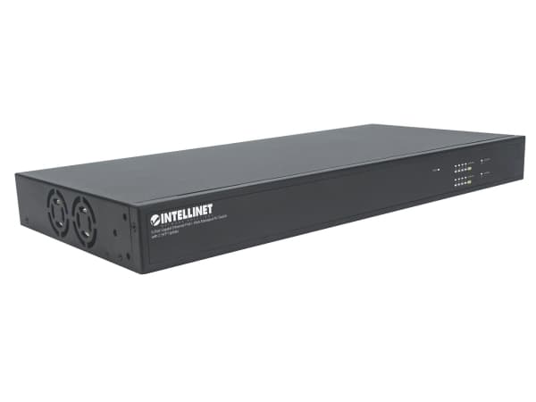 Intellinet 561433, hanterad, Gigabit Ethernet (10/100/1000), Full duplex, Strömförsörjning via Ethernet (PoE) stöd, Rackmontering