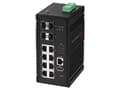 Miniatyrbild 5 av 5: Edimax Pro IGS-5408P - Switch - smart - 8 x 10/100/1000 (PoE+) + 4 x kombinations-SFP - DIN-skenmonterbar - PoE+ (240 W) - DC power