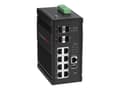 Miniatyrbild 2 av 5: Edimax Pro IGS-5408P - Switch - smart - 8 x 10/100/1000 (PoE+) + 4 x kombinations-SFP - DIN-skenmonterbar - PoE+ (240 W) - DC power