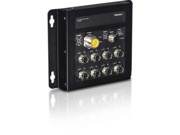 TRENDnet TI-TPG80 - Switch - ohanterad - 8 x 100/1000/10000 + 1 x delad Gigabit SFP + 1 x SFP - väggmonterbar - Likström - TAA-kompatibel