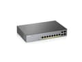 Miniatyrbild 5 av 5: Zyxel GS1350-12HP - Switch - smart - 8 x 10/100/1000 (PoE+) + 2 x 10/100/1000 (upplänk) + 2 x gigabit SFP (upplänk) - skrivbordsmodell, rackmonterbar