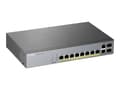 Miniatyrbild 2 av 5: Zyxel GS1350-12HP - Switch - smart - 8 x 10/100/1000 (PoE+) + 2 x 10/100/1000 (upplänk) + 2 x gigabit SFP (upplänk) - skrivbordsmodell, rackmonterbar