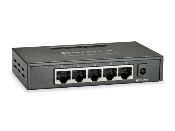 LevelOne GEU-0523, Hallitsematon, Gigabit Ethernet (10/100/1000), Seinäkiinnitteinen