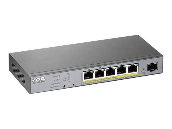 Zyxel GS1350-6HP-EU0101F, Hallittu, L2, Gigabit Ethernet (10/100/1000), Power over Ethernet -tuki, Seinäkiinnitteinen