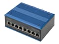 Miniatyrbild 1 av 5: DIGITUS Industrial - Switch - ohanterad - 8 x 10/100/1000Base-TX (PoE+) - skrivbordsmodell, DIN-skenmonterbar - PoE+