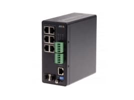 Axis T8504-R - Switch - Administrerad - 4 x 10/100/1000 (PoE+) + 2 x kombination Gigabit Ethernet/Gigabit SFP - skrivbordsmodell, rackmonterbar - PoE
