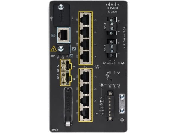 Cisco IE-3200-8P2S-E, Hallittu, L2, Fast Ethernet (10/100), Power over Ethernet -tuki