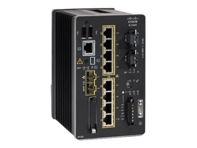 Cisco Catalyst IE3200 Rugged Series - Network Essentials - switch - Styrt - 8 x 10/100/1000 (PoE+) + 2 x Gigabit SFP - DIN-skinnemonterbar - PoE+ (24 Sort