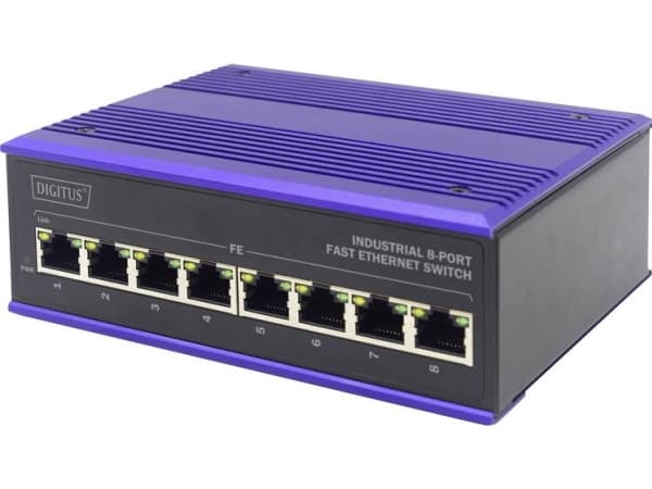 DIGITUS Professional DN-650105 Industrial - Switch - ohanterad - 5 x 10/100 - DIN-skenmonterbar - Likström