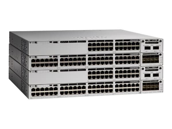 Cisco Catalyst 9300L - Network Advantage - switch - L3 - Administrerad - 24 x 10/100/1000 (PoE+) + 4 x gigabit SFP (upplänk) - rackmonterbar - PoE+ ( Grå