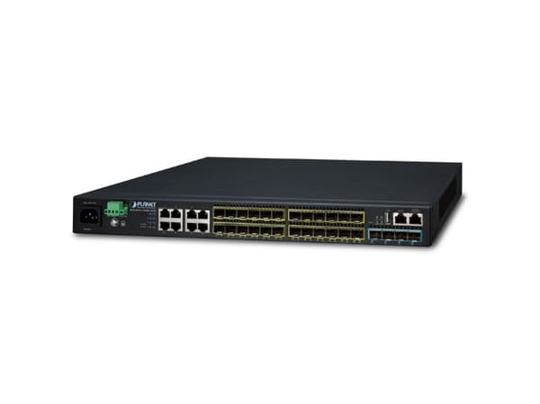 PLANET SGS-6341-16S8C4XR, Håndtert, L3, Gigabit Ethernet (10/100/1000), Full tosidig, Rack-montering, 1U Sort