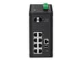 Miniatyrbilde 3 av 5: Edimax Pro IGS-5208 - Switch - Styrt - 8 x 10/100/1000 + 2 x SFP - DIN-skinnemonterbar, veggmonterbar - DC-strøm