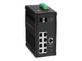 Miniatyrbilde 2 av 5: Edimax Pro IGS-5208 - Switch - Styrt - 8 x 10/100/1000 + 2 x SFP - DIN-skinnemonterbar, veggmonterbar - DC-strøm