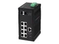 Miniatyrbilde 1 av 5: Edimax Pro IGS-5208 - Switch - Styrt - 8 x 10/100/1000 + 2 x SFP - DIN-skinnemonterbar, veggmonterbar - DC-strøm
