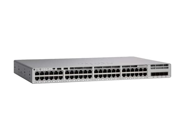 Cisco Catalyst 9300 48-port data Ntw Ess, Hallittu, L2/L3, Gigabit Ethernet (10/100/1000), Täysin kaksipuolinen, Telineasennus