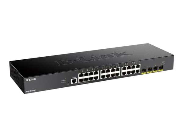 D-Link DGS 1250-28X - Switch - L3 Lite - smart - 24 x 10/100/1000 + 4 x 10 Gigabit SFP+ - rackmonterbar