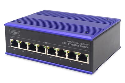 Digitus DN-650106, Hallitsematon, L2, Fast Ethernet (10/100), Täysin kaksipuolinen, Seinäkiinnitteinen
