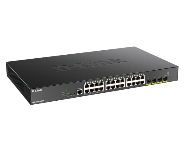 D-Link DGS-1250-28XMP, Hallittu, L3, Gigabit Ethernet (10/100/1000), Täysin kaksipuolinen, Power over Ethernet -tuki, Telineasennus