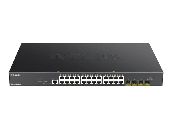 D-Link DGS-1250-28XMP, Hallittu, L3, Gigabit Ethernet (10/100/1000), Täysin kaksipuolinen, Power over Ethernet -tuki, Telineasennus