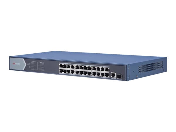 Hikvision Pro Series DS-3E0526P-E - Switch - ikke-styrt - 24 x 10/100/1000 (PoE+) + 1 x 10/100/1000 + 1 x Gigabit SFP - stasjonær, rackmonterbar - Po