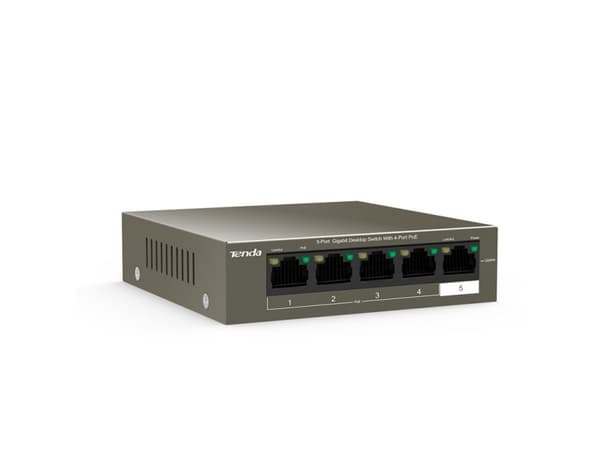 Tenda Managed Switch TEG1105P-4-63W4-portti 1GbE PoE 63W