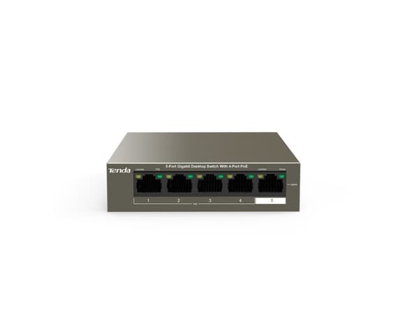 Tenda Managed Switch TEG1105P-4-63W4-portti 1GbE PoE 63W Harmaa