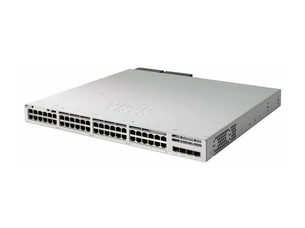 Cisco Catalyst 9300L - Network Essentials - switch - L3 - 48 x 10/100/1000 (PoE+) + 4 x 1 Gigabit Ethernet SFP+ - rackmonterbar - PoE+ (505 W) Grå