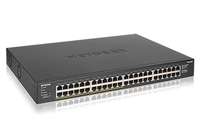 NETGEAR GS348PP - Switch - ohanterad - 48 x 10/100/1000 (24 PoE+) - skrivbordsmodell, rackmonterbar - PoE+ (380 W)