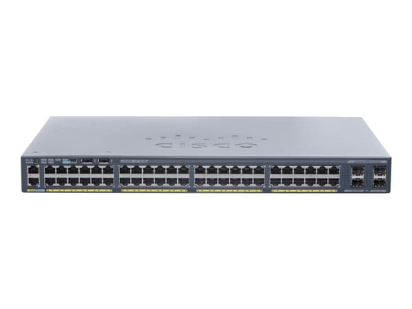Cisco Catalyst 2960X-48TS-L - Switch - Administrerad - 48 x 10/100/1000 + 4 x Gigabit SFP - skrivbordsmodell, rackmonterbar - rekonditionerad